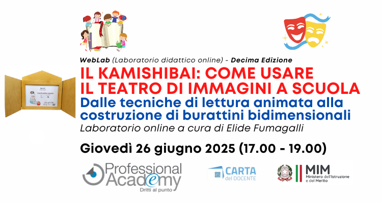KAMISHIBAI A SCUOLA: LABORATORIO CREATIVO ONLINE PER RACCONTARE, COINVOLGERE E CREARE