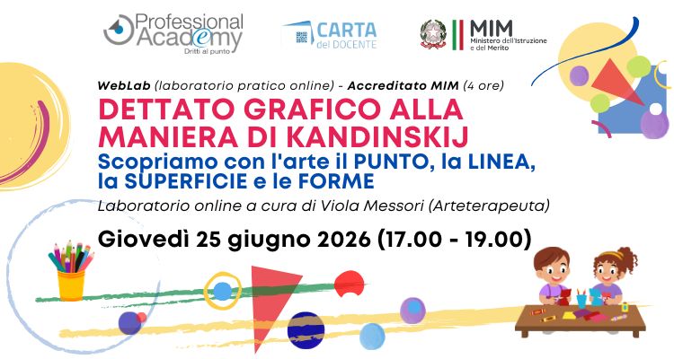IL DETTATO GRAFICO ISPIRATO A KANDINSKIJ (LABORATORIO ARTISTICO ONLINE)