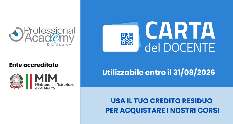 Carta del Docente: hai tempo fino al 31 agosto 2026 per utilizzare il tuo credito!